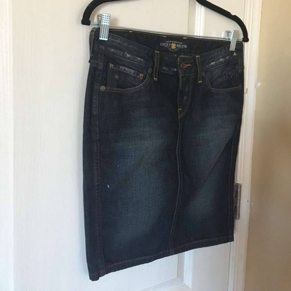 Luckybrand denim skirt brand new mini dark blue